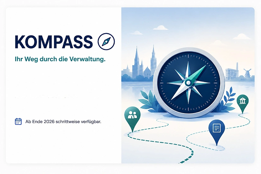 Das Bild zeigt einen Kompass, der hilft zu navigieren